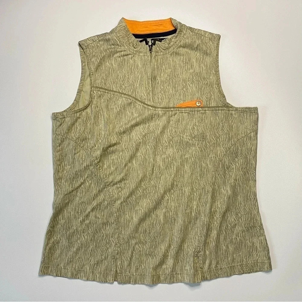 Jamie Sadock Large Sleeveless 1/4 Zip Mockneck